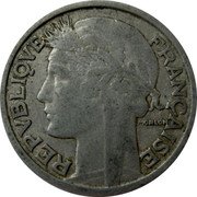 France 2 Francs Marianne 1946 KM# 886a.1 REPUBLIQUE FRANÇAISE MORLON coin obverse France 2 Francs Marianne 1946 KM# 886a.1 REPUBLIQUE FRANÇAISE MORLON coin obverse