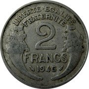 France 2 Francs Marianne 1946 KM# 886a.1 LIBERTE-EGALITE FRATERNITE 2 FRANCS 1950 coin reverse France 2 Francs Marianne 1946 KM# 886a.1 LIBERTE-EGALITE FRATERNITE 2 FRANCS 1950 coin reverse