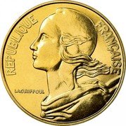 France 20 Centimes Marianne 1990 KM# 930 REPUBLIQUE FRANÇAISE LAGRIFFOUL coin obverse France 20 Centimes Marianne 1990 KM# 930 REPUBLIQUE FRANÇAISE LAGRIFFOUL coin obverse