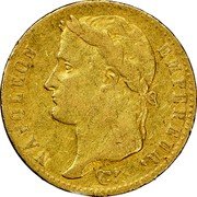 France 20 Francs Hundred Days. Napoleon 1815 L KM# 705.2 NAPOLEON EMPEREUR coin obverse France 20 Francs Hundred Days. Napoleon 1815 L KM# 705.2 NAPOLEON EMPEREUR coin obverse