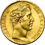 France 20 Francs Charles X 1825 W KM# 726.4 CHARLES X ROI DE FRANCE. MICHAUT coin obverse France 20 Francs Charles X 1825 W KM# 726.4 CHARLES X ROI DE FRANCE. MICHAUT coin obverse