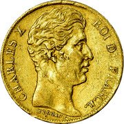 France 20 Francs Charles X 1826 Q KM# 726.2 CHARLES X ROI DE FRANCE. MICHAUT coin obverse France 20 Francs Charles X 1826 Q KM# 726.2 CHARLES X ROI DE FRANCE. MICHAUT coin obverse