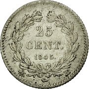 France 25 Centimes Louis Philippe I 1845 BB KM# 755.3 25 CENT 1845 BB coin reverse France 25 Centimes Louis Philippe I 1845 BB KM# 755.3 25 CENT 1845 BB coin reverse