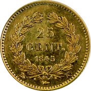 France 25 Centimes Louis Philippe I 1845 K KM# 755.4 25 CENT 1845 K coin reverse France 25 Centimes Louis Philippe I 1845 K KM# 755.4 25 CENT 1845 K coin reverse