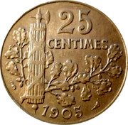 France 25 Centimes Marianne 1905 KM# 856 25 CENTIMES 1904 coin reverse France 25 Centimes Marianne 1905 KM# 856 25 CENTIMES 1904 coin reverse