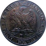 France 5 Centimes Napoleon III 1856 BB KM# 777.3 EMPIRE FRANÇAIS BB CINQ CENTIMES coin reverse France 5 Centimes Napoleon III 1856 BB KM# 777.3 EMPIRE FRANÇAIS BB CINQ CENTIMES coin reverse