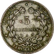 France 5 Centimes Ceres 1896 A (torch) KM# 821.1 LIBERTÉ ÉGALITÉ FRATERNITÉ 5 CENTIMES A coin reverse France 5 Centimes Ceres 1896 A (torch) KM# 821.1 LIBERTÉ ÉGALITÉ FRATERNITÉ 5 CENTIMES A coin reverse