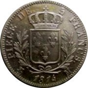 France 5 Francs Louis XVIII 1814 M KM# 702.9 PIECE DE 5 FRANCS. 1815 M coin reverse France 5 Francs Louis XVIII 1814 M KM# 702.9 PIECE DE 5 FRANCS. 1815 M coin reverse
