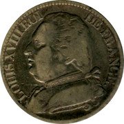 France 5 Francs Louis XVIII 1815 A KM# 702.1 LOUIS XVIII ROI DE FRANCE. TIOLIER F. coin obverse France 5 Francs Louis XVIII 1815 A KM# 702.1 LOUIS XVIII ROI DE FRANCE. TIOLIER F. coin obverse