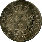 France 5 Francs Louis XVIII 1815 A KM# 702.1 PIECE DE 5 FRANCS. 1815 A coin reverse France 5 Francs Louis XVIII 1815 A KM# 702.1 PIECE DE 5 FRANCS. 1815 A coin reverse