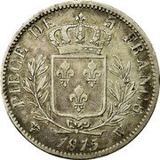 France 5 Francs Louis XVIII 1815 KM# 702.13 PIECE DE 5 FRANCS. 1815 W coin reverse France 5 Francs Louis XVIII 1815 KM# 702.13 PIECE DE 5 FRANCS. 1815 W coin reverse
