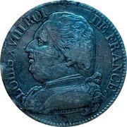 France 5 Francs Louis XVIII 1815 K KM# 702.7 LOUIS XVIII ROI DE FRANCE. TIOLIER F. coin obverse France 5 Francs Louis XVIII 1815 K KM# 702.7 LOUIS XVIII ROI DE FRANCE. TIOLIER F. coin obverse