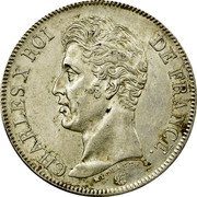 France 5 Francs Charles X 1825 H KM# 720.5 CHARLES X ROI DE FRANCE. MICHAUT. coin obverse France 5 Francs Charles X 1825 H KM# 720.5 CHARLES X ROI DE FRANCE. MICHAUT. coin obverse