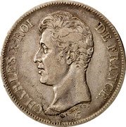 France 5 Francs Charles X 1825 W KM# 720.13 CHARLES X ROI DE FRANCE. coin obverse France 5 Francs Charles X 1825 W KM# 720.13 CHARLES X ROI DE FRANCE. coin obverse