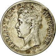 France 5 Francs Charles X 1826 D KM# 720.4 CHARLES X ROI DE FRANCE. MICHAUT. coin obverse France 5 Francs Charles X 1826 D KM# 720.4 CHARLES X ROI DE FRANCE. MICHAUT. coin obverse