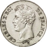 France 5 Francs Charles X 1826 I KM# 720.6 CHARLES X ROI DE FRANCE. MICHAUT. coin obverse France 5 Francs Charles X 1826 I KM# 720.6 CHARLES X ROI DE FRANCE. MICHAUT. coin obverse