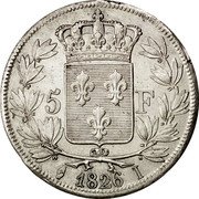 France 5 Francs Charles X 1826 I KM# 720.6 5 F 1826 I coin reverse France 5 Francs Charles X 1826 I KM# 720.6 5 F 1826 I coin reverse