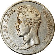 France 5 Francs Charles X 1826 M KM# 720.9 CHARLES X ROI DE FRANCE. MICHAUT. coin obverse France 5 Francs Charles X 1826 M KM# 720.9 CHARLES X ROI DE FRANCE. MICHAUT. coin obverse