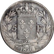 France 5 Francs Charles X 1826 MA KM# 720.10 5 F 1826 MA coin reverse France 5 Francs Charles X 1826 MA KM# 720.10 5 F 1826 MA coin reverse