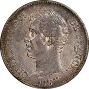 France 5 Francs Charles X 1827 W KM# 728.13 CHARLES X ROI DE FRANCE. MICHAUT. coin obverse