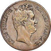 France 5 Francs Louis Philips I. 1830 BB KM# 735.3 LOUIS PHILIPPE I ROI DES FRANÇAIS. N. P. TIOLIER coin obverse