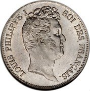 France 5 Francs Louis Philips I. 1831 B KM# 735.2 LOUIS PHILIPPE I ROI DES FRANÇAIS. N. P. TIOLIER coin obverse France 5 Francs Louis Philips I. 1831 B KM# 735.2 LOUIS PHILIPPE I ROI DES FRANÇAIS. N. P. TIOLIER coin obverse