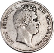 France 5 Francs Louis Philips I. 1831 D KM# 735.4 LOUIS PHILIPPE I ROI DES FRANÇAIS. N. P. TIOLIER coin obverse