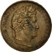 France 5 Francs Visit of King Louis Philippe I to Rouen mint 1831 KM# M20a LOUIS PHILIPPE I ROI DES FRANÇAIS DOMARD. F. coin obverse France 5 Francs Visit of King Louis Philippe I to Rouen mint 1831 KM# M20a LOUIS PHILIPPE I ROI DES FRANÇAIS DOMARD. F. coin obverse