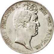 France 5 Francs Louis Philips I. 1831 M KM# 735.9 LOUIS PHILIPPE I ROI DES FRANÇAIS. N. P. TIOLIER coin obverse