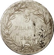 France 5 Francs Louis Philips I. 1831 M KM# 735.9 5 FRANCS M 1831 coin reverse