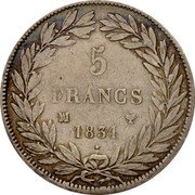 France 5 Francs Louis Philippe I 1831 MA KM# 735.10 5 FRANCS MA 1831 coin reverse