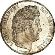 France 5 Francs Louis Philips I 1834 H KM# 749.5 LOUIS PHILIPPE I ROI DES FRANÇAIS DOMARD.F. coin obverse France 5 Francs Louis Philips I 1834 H KM# 749.5 LOUIS PHILIPPE I ROI DES FRANÇAIS DOMARD.F. coin obverse