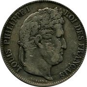 France 5 Francs Louis Philips I 1842 K KM# 749.7 LOUIS PHILIPPE I ROI DES FRANÇAIS DOMARD.F. coin obverse France 5 Francs Louis Philips I 1842 K KM# 749.7 LOUIS PHILIPPE I ROI DES FRANÇAIS DOMARD.F. coin obverse