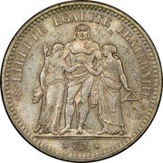 France 5 Francs Hercules Group 1848 K KM# 756.4 LIBERTÉ ÉGALITÉ FRATERNITÉ DUPRÉ coin reverse France 5 Francs Hercules Group 1848 K KM# 756.4 LIBERTÉ ÉGALITÉ FRATERNITÉ DUPRÉ coin reverse