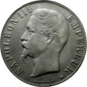 France 5 Francs Napoleon III 1856 BB KM# 782.2 NAPOLEON III EMPEREUR BOUVET F BB coin obverse