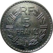 5 francs français 1945