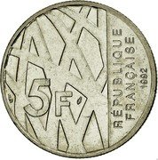 France 5 Francs 10th Anniversary of the Death of Pierre Mendes-France 1992 KM# 1006 RÉPUBLIQUE FRANÇAISE 1992 5F coin obverse France 5 Francs 10th Anniversary of the Death of Pierre Mendes-France 1992 KM# 1006 RÉPUBLIQUE FRANÇAISE 1992 5F coin obverse