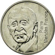 France 5 Francs 10th Anniversary of the Death of Pierre Mendes-France 1992 KM# 1006 PIERRE MENDÈS FRANCE ER coin reverse France 5 Francs 10th Anniversary of the Death of Pierre Mendes-France 1992 KM# 1006 PIERRE MENDÈS FRANCE ER coin reverse
