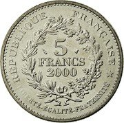 France 5 Francs Gold Frank of John II 2000 KM# 1962 RÉPUBLIQUE FRANÇAISE LIBERTÉ-ÉGALITÉ-FRATERNITÉ 5 FRANCS 2000 coin obverse France 5 Francs Gold Frank of John II 2000 KM# 1962 RÉPUBLIQUE FRANÇAISE LIBERTÉ-ÉGALITÉ-FRATERNITÉ 5 FRANCS 2000 coin obverse
