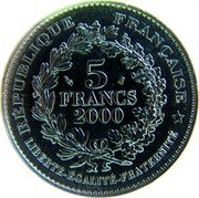 France 5 Francs Gold Ecu of Louis IX 2000 KM# 1224 RÉPUBLIQUE FRANCAISE LIBERTE EGALITE FRATERNITE 5 FRANCS 2000 coin obverse France 5 Francs Gold Ecu of Louis IX 2000 KM# 1224 RÉPUBLIQUE FRANCAISE LIBERTE EGALITE FRATERNITE 5 FRANCS 2000 coin obverse