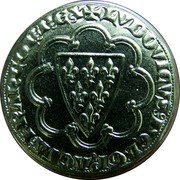 France 5 Francs Gold Ecu of Louis IX 2000 KM# 1224 LVDOVICVS DEI GRATIA FRANCOR REX coin reverse France 5 Francs Gold Ecu of Louis IX 2000 KM# 1224 LVDOVICVS DEI GRATIA FRANCOR REX coin reverse
