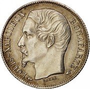 France 50 Centimes Louis-Napoleon Bonaparte 1852 A KM# 793 LOUIS-NAPOLEON BONAPARTE BARRE coin obverse France 50 Centimes Louis-Napoleon Bonaparte 1852 A KM# 793 LOUIS-NAPOLEON BONAPARTE BARRE coin obverse
