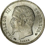 France 50 Centimes Napoleon III 1856 D KM# 794.3 NAPOLEON III EMPEREUR BARRE coin obverse France 50 Centimes Napoleon III 1856 D KM# 794.3 NAPOLEON III EMPEREUR BARRE coin obverse