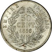 France 50 Centimes Napoleon III 1856 D KM# 794.3 EMPIRE FRANÇAIS 50 CENT 1856 D coin reverse France 50 Centimes Napoleon III 1856 D KM# 794.3 EMPIRE FRANÇAIS 50 CENT 1856 D coin reverse