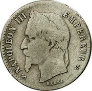 France 50 Centimes Napoleon III 1864 K KM# 814.3 NAPOLEON III EMPEREUR BARRE coin obverse France 50 Centimes Napoleon III 1864 K KM# 814.3 NAPOLEON III EMPEREUR BARRE coin obverse