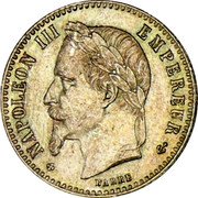 France 50 Centimes Napoleon III 1867 BB KM# 814.2 NAPOLEON III EMPEREUR BARRE coin obverse France 50 Centimes Napoleon III 1867 BB KM# 814.2 NAPOLEON III EMPEREUR BARRE coin obverse