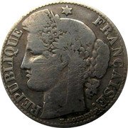 France 50 Centimes Ceres 1873 K KM# 834.2 REPUBLIQUE FRANÇAISE E.A. OUDINÉ. F. coin obverse France 50 Centimes Ceres 1873 K KM# 834.2 REPUBLIQUE FRANÇAISE E.A. OUDINÉ. F. coin obverse