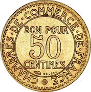 France 50 Centimes Chambers of Commerce 1925 KM# 884 COMMERCE INDUSTRIE 1922 DOMARD INV. coin reverse France 50 Centimes Chambers of Commerce 1925 KM# 884 COMMERCE INDUSTRIE 1922 DOMARD INV. coin reverse