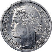 France 50 Centimes Liberty 1941 KM# 894.1a REPVBLIQVE FRANÇAISE MORLON coin obverse France 50 Centimes Liberty 1941 KM# 894.1a REPVBLIQVE FRANÇAISE MORLON coin obverse