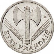 France 50 Centimes Ax and Grain Sprigs 1942 KM# 914.1 ÉTAT FRANÇAIS LB coin obverse France 50 Centimes Ax and Grain Sprigs 1942 KM# 914.1 ÉTAT FRANÇAIS LB coin obverse